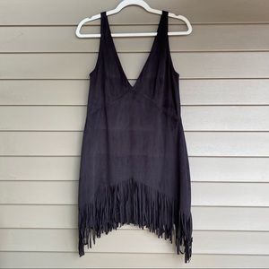 Faux Suede Zara Fringe Dress